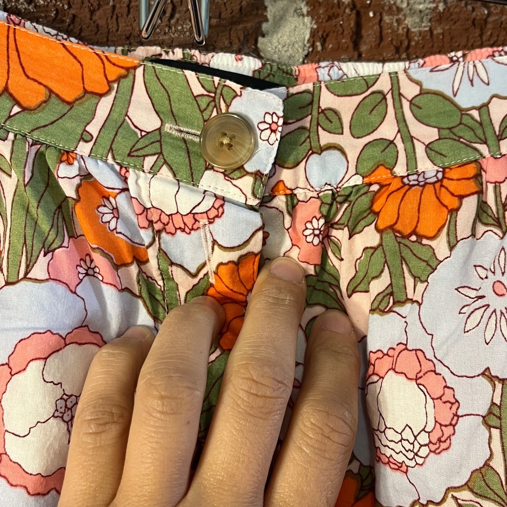 Talbots Floral A-Line Skirt - Orange and Pink - Picture 4 of 6